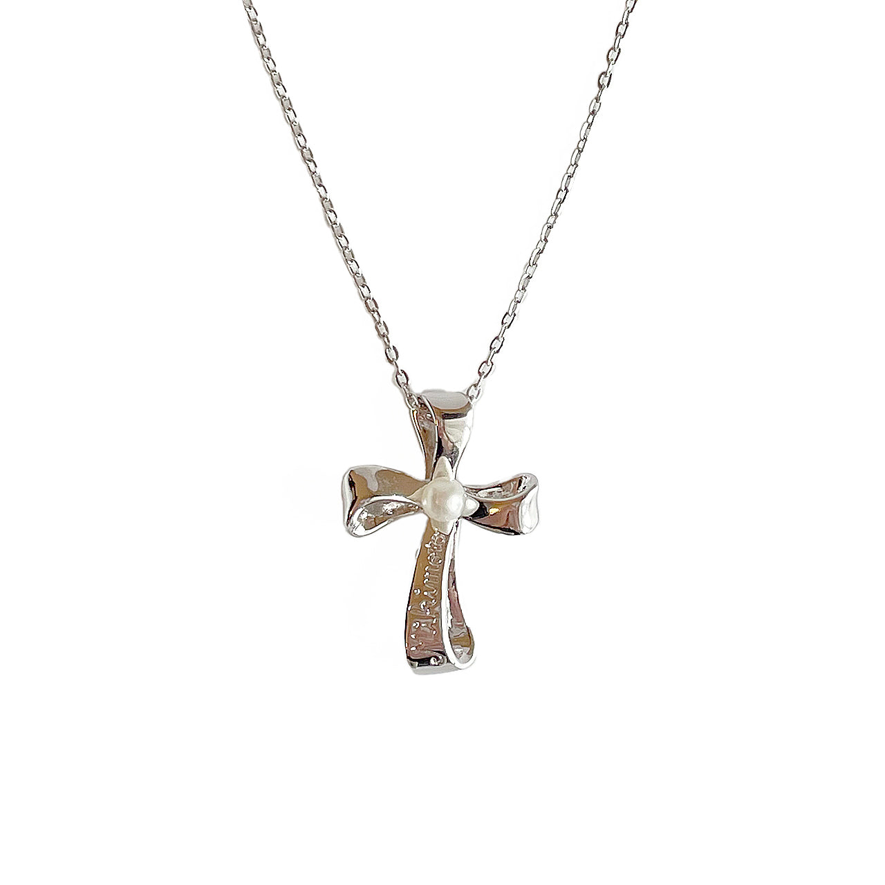 MIKIMOTO クロス シルバー パール ネックレス