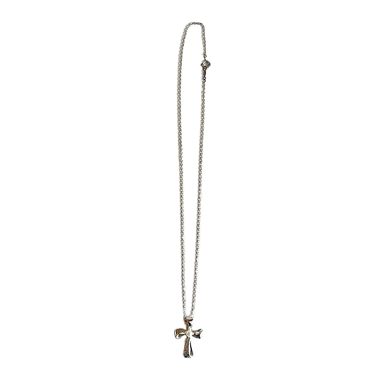 MIKIMOTO クロス シルバー パール ネックレス