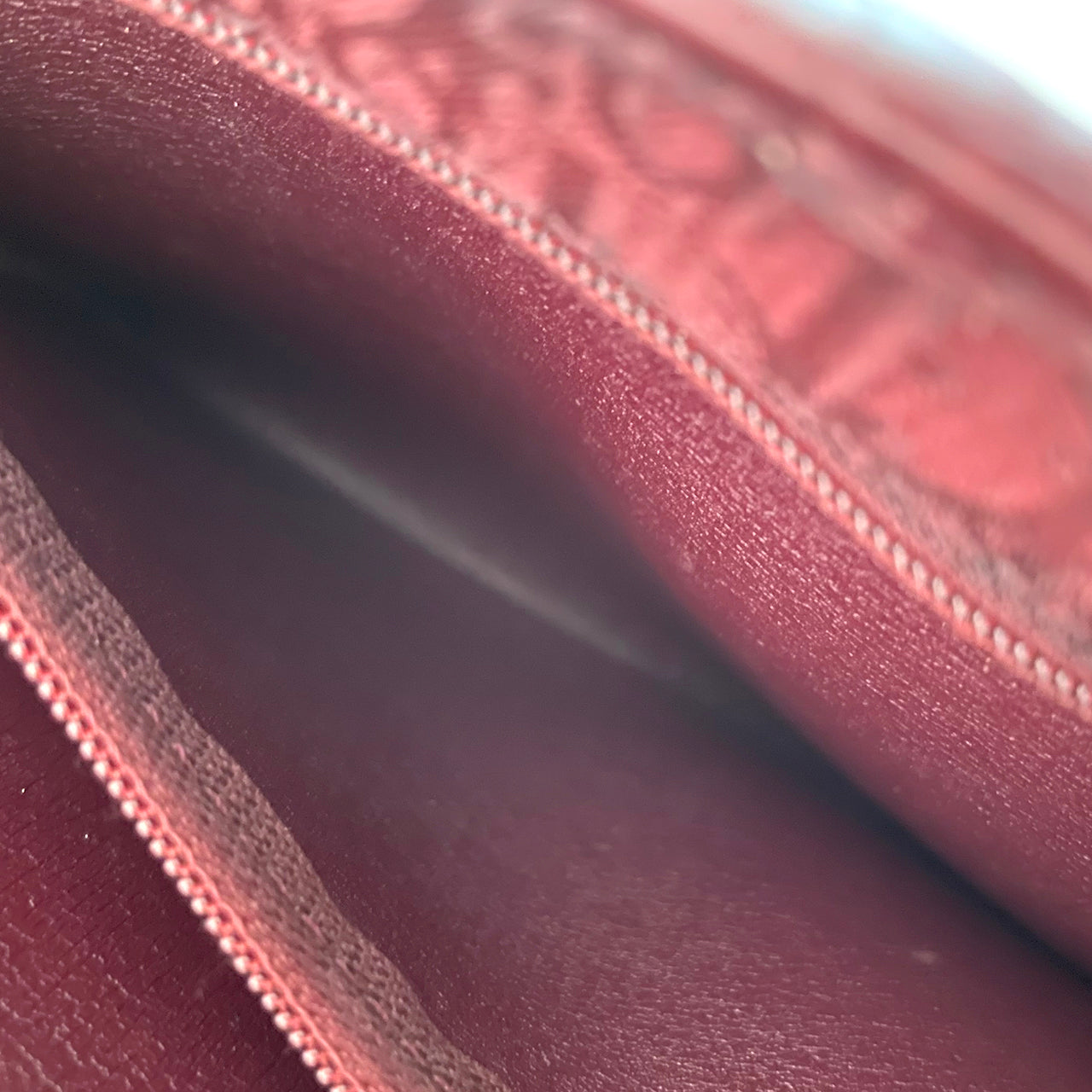 Christian Dior トロッターパターンロゴプレート チェーンバッグ ボルドー