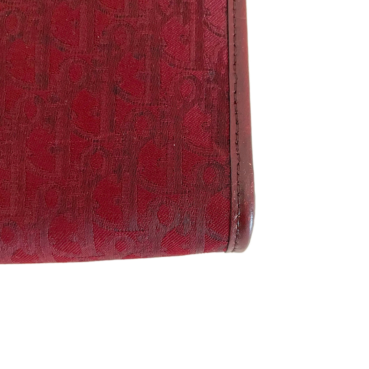 Christian Dior トロッターパターンロゴプレート チェーンバッグ ボルドー