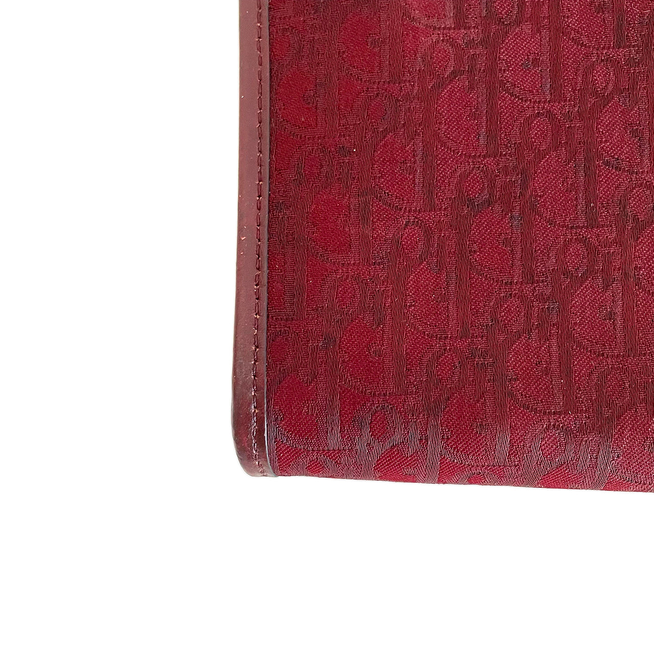 Christian Dior トロッターパターンロゴプレート チェーンバッグ ボルドー