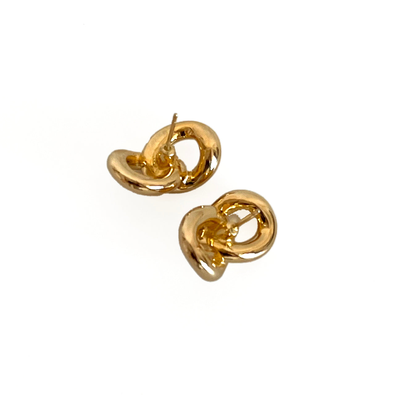 Christian Dior ダブルフープゴールド ピアス
