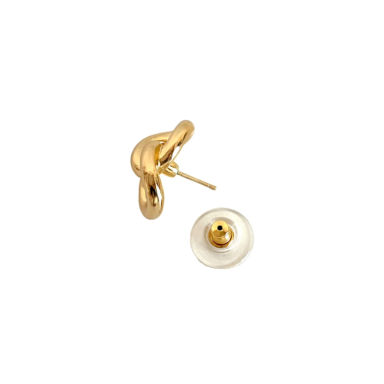 Christian Dior ダブルフープゴールド ピアス