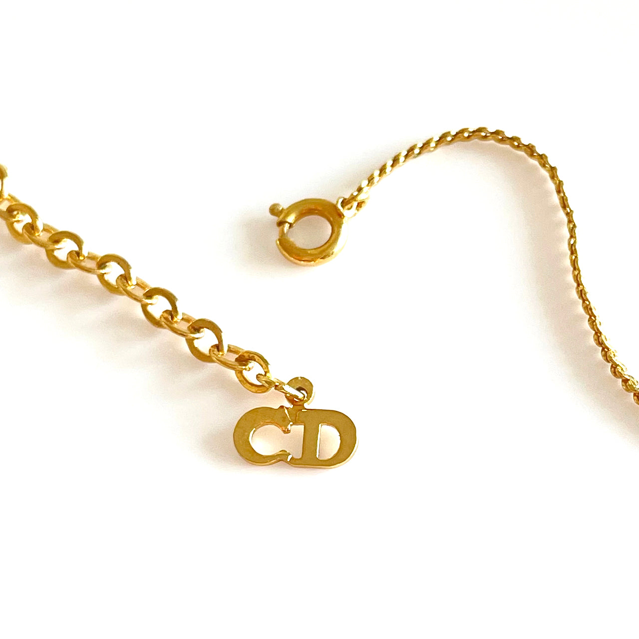 Christian Dior ロゴデザイン ゴールド チェーン ネックレス